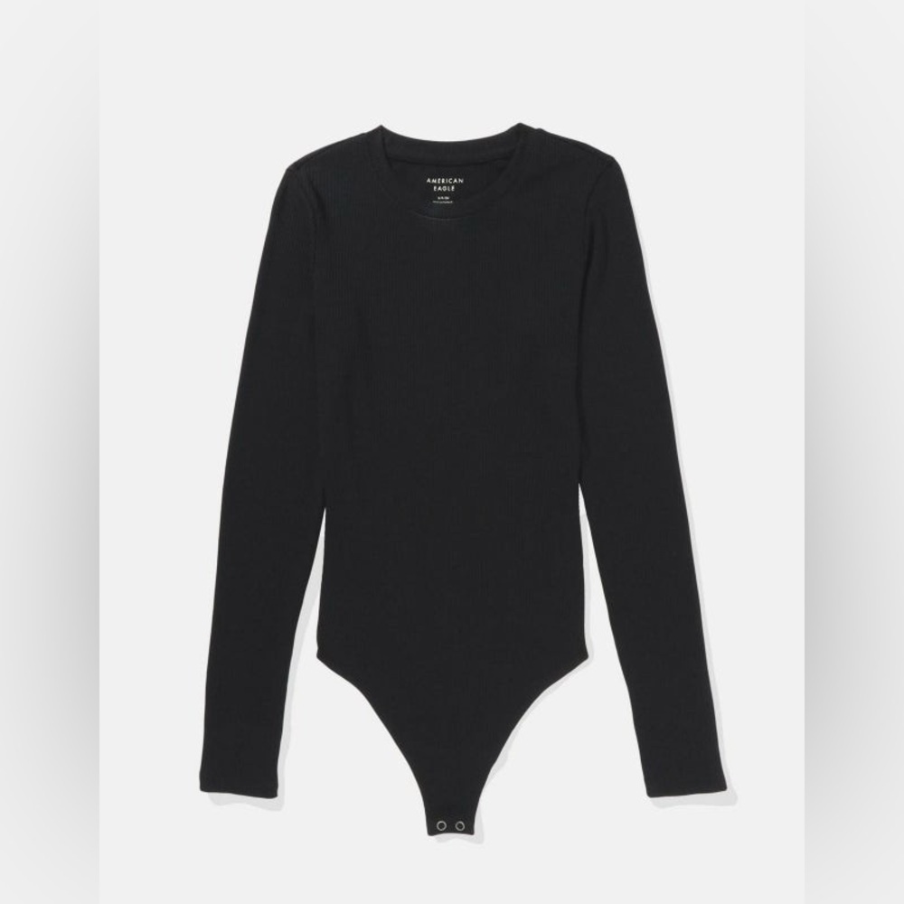 AMERICAN EAGLE black long‎ sleeves crew neck bodysuit size large